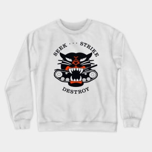 Hellcat M18 Tank Destroyer Seek Strike and Destroy distressed logo Crewneck Sweatshirt